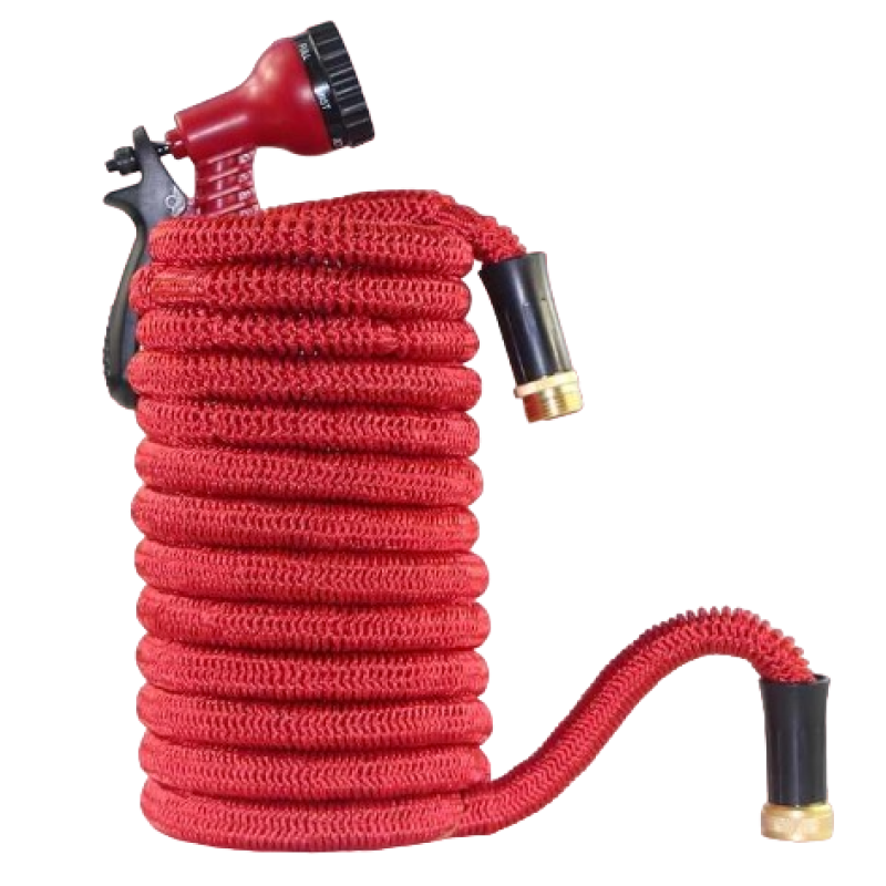 Furtun extensibil pentru gradina SUPER HOSE 25 FT = 7.5m Rosu