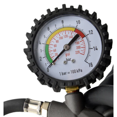 Furtun GROS pentru umflat roti cu manometru 13m