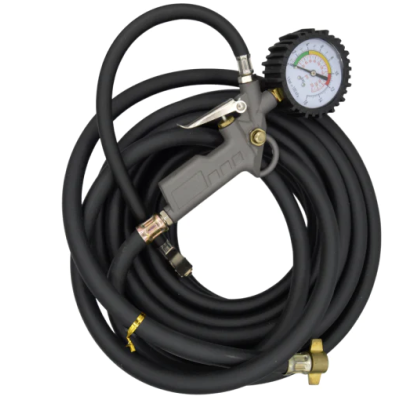 Furtun GROS pentru umflat roti cu manometru 13m