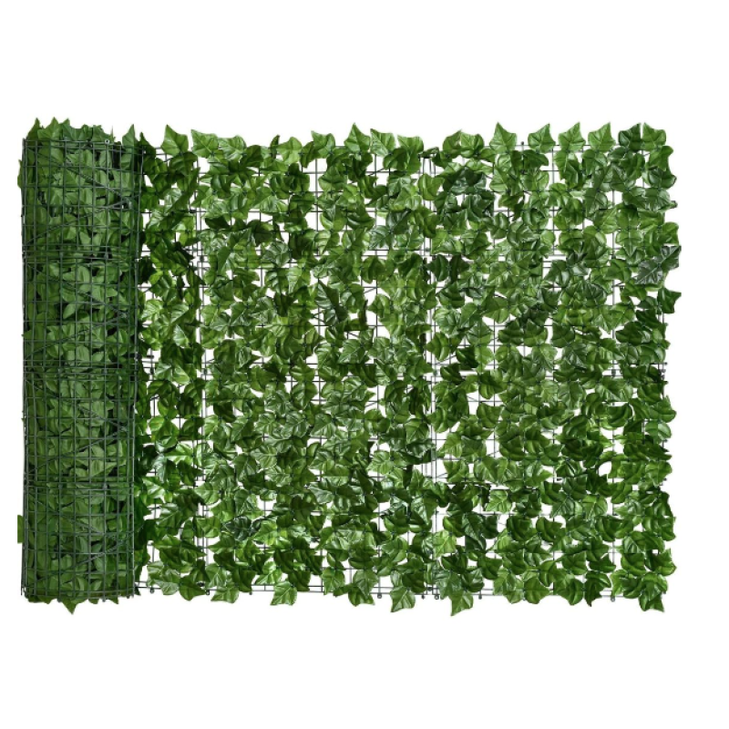 Gard 1m x 3m lungime cu frunze artificiale verde decoractiv