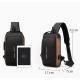 Geanta de umar barbati Crossbody cu buzunar antifurt impermeabila