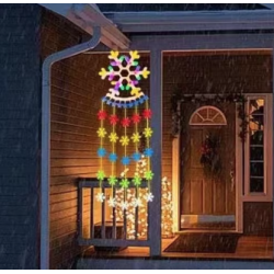 Ghirlanda luminoasa colorata tip FULG lungime 160 cm cu 60LED alimentare la priza multicolor