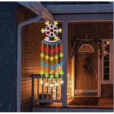 Ghirlanda luminoasa colorata tip FULG lungime 160 cm cu 60LED alimentare la priza multicolor