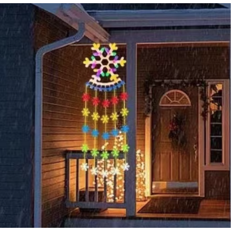 Ghirlanda luminoasa colorata tip FULG lungime 160 cm cu 60LED alimentare la priza multicolor
