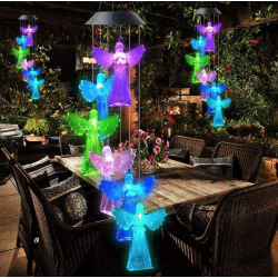 Ghirlanda solara ornamentala cu 6 INGERASI  pe cablu