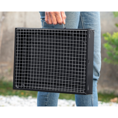 Gratar inox portabil si pliabil Camping 35 x 27