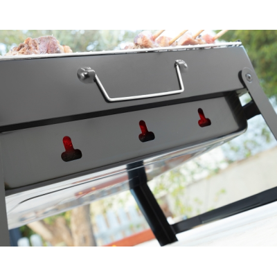 Gratar inox portabil si pliabil Camping 35 x 27