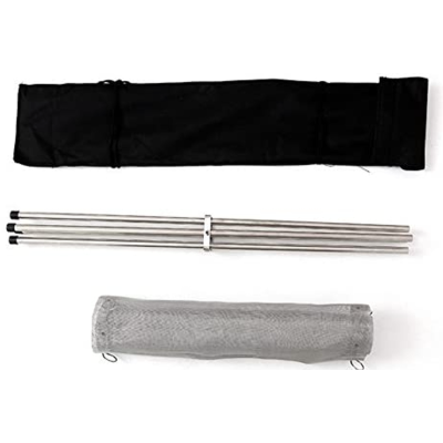 Gratar pliabil pentru camping cu plasa din otel inoxidabil