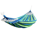 Hamac de gradina pentru o persoana multicolor 190x80 cm cu bara lemn 40 cm