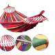 Hamac de gradina pentru o persoana multicolor 190x80 cm cu bara lemn 40 cm