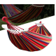 Hamac de gradina pentru o persoana multicolor 190x80 cm cu bara lemn 40 cm