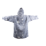 Hanorac patura cu gluga si maneci insertii fosforescente calduros si pufos buzunar spatios baietei