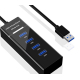 Hub cu 4 Porturi USB 3.0 de 5 Gbps LED Indicator Compact Q 303