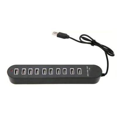 HUB extern 10 porturi USB Q HU2148 conectare prin USB 2.0 cu LED