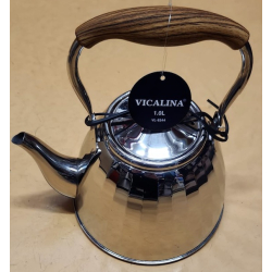 Ibric Ceai VL-9344 Vicalina ARGINTIU 1.0L cu Maner Lemn