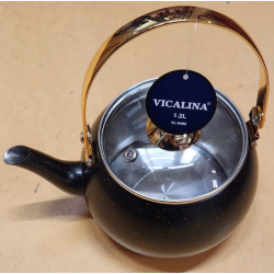 Ibric Ceai VL-9460 Vicalina NEGRU 1.2L cu Capac Transparent