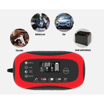 Incarcator baterie auto 12V 6A Rosu