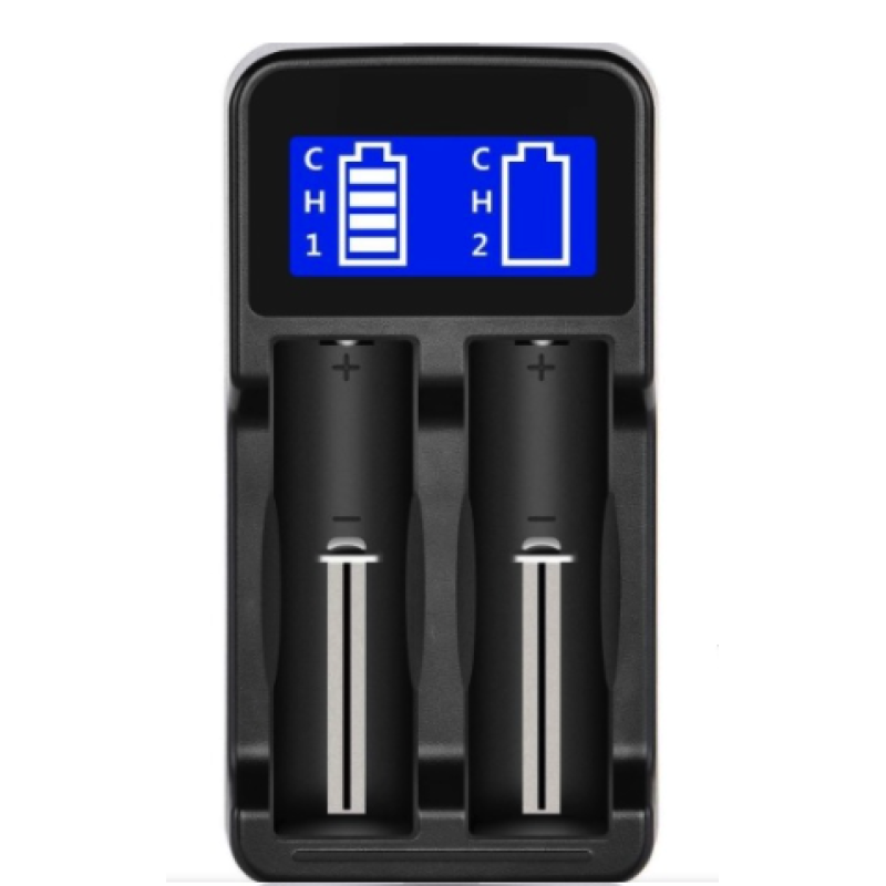 Incarcator cu display HD 8991B cu 2 porturi pentru acumulatori alimentare USB 5V
