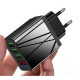 Incarcator PRIZA 3 USB cu DISPLAY LED Inteligent negru Adaptor 220V
