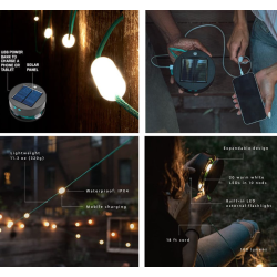 Incarcator solar extensibil LED cu USB 