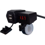 Incarcator USB pentru motocicleta 4in1 CD3311 afisaj LED