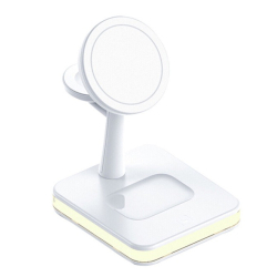 Incarcator Wireless 4 in 1 cu LED Model 991 pentru Telefon Ceas Casti 