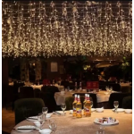 Instalatie 12 metri ALB CALD 300 LED tip turturi franjuri