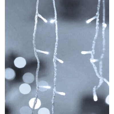 Instalatie 12 metri ALB RECE 300 LED tip turturi franjuri