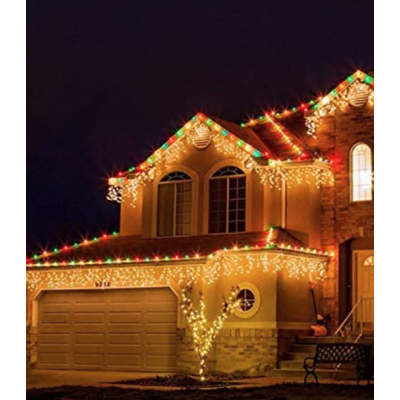 Instalatie 20 metri ALB CALD 500 LED tip turturi franjuri