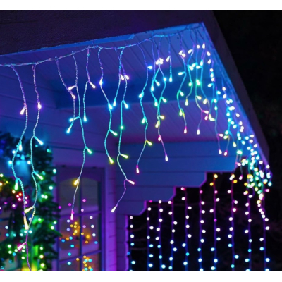 Instalatie 20 metri MULTICOLOR 500 LED tip turturi franjuri