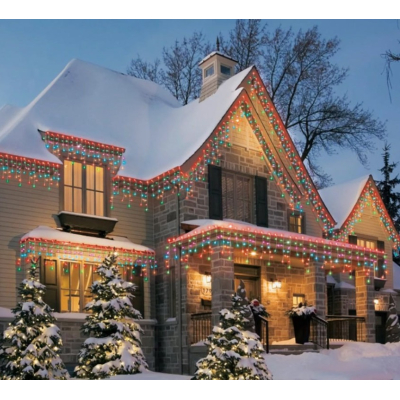 Instalatie 20 metri MULTICOLOR 500 LED tip turturi franjuri