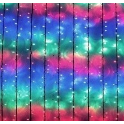 Instalatie 7070C Multicolor 240 LED Perdea 6x1m Exterior Fir Negru Gros Interconectabil IP65