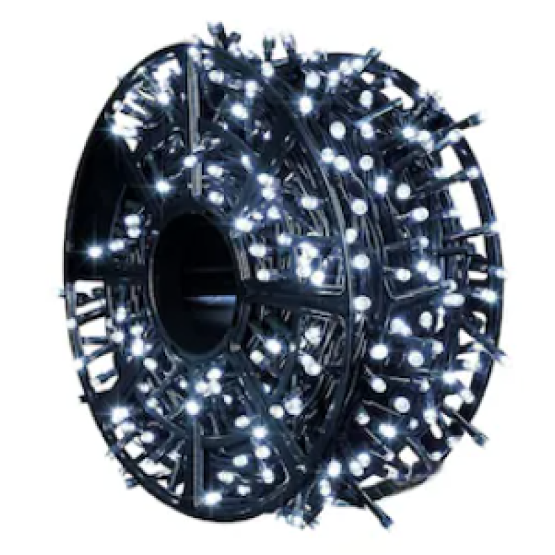 Instalatie de Craciun tip Rola interior sau exterior rezistenta 50m 300LED ALB RECE