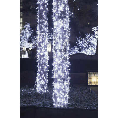 Instalatie solara 1000 LED de 100 metri cu telecomanda pentru exterior ALB RECE HS