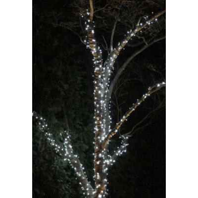 Instalatie solara 1000 LED de 100 metri cu telecomanda pentru exterior ALB RECE HS