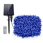 Instalatie solara 1000 LED de 100 metri cu telecomanda pentru exterior ALBASTRA HS