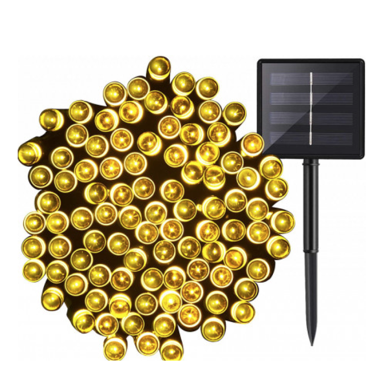 Instalatie solara 1500 16 ALB CALD cu 320 led lungime 12 metri telecomanda