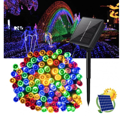 UB Instalatie Solara 1500-4  MULTICOLORA cu 300 LED lungime 30 Metri telecomanda 