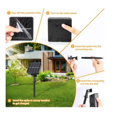 Instalatie solara 30 metri cu 300 LED fir CUPRU telecomanda ALB CALD 1500 21