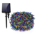 Instalatie solara 500 LED de 50 metri cu telecomanda pentru exterior MULTICOLOR HS