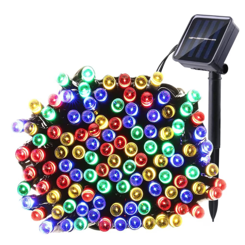 Instalatie solara decorativa lungime 30 metri cu 300 LED MULTICOLOR