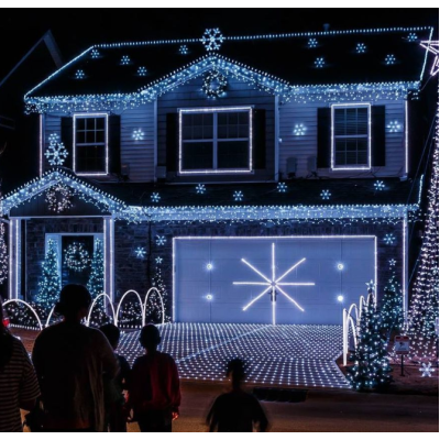 Instalatie solara decorativa 450  LED lungime 45 metri 1500 12 ALB RECE