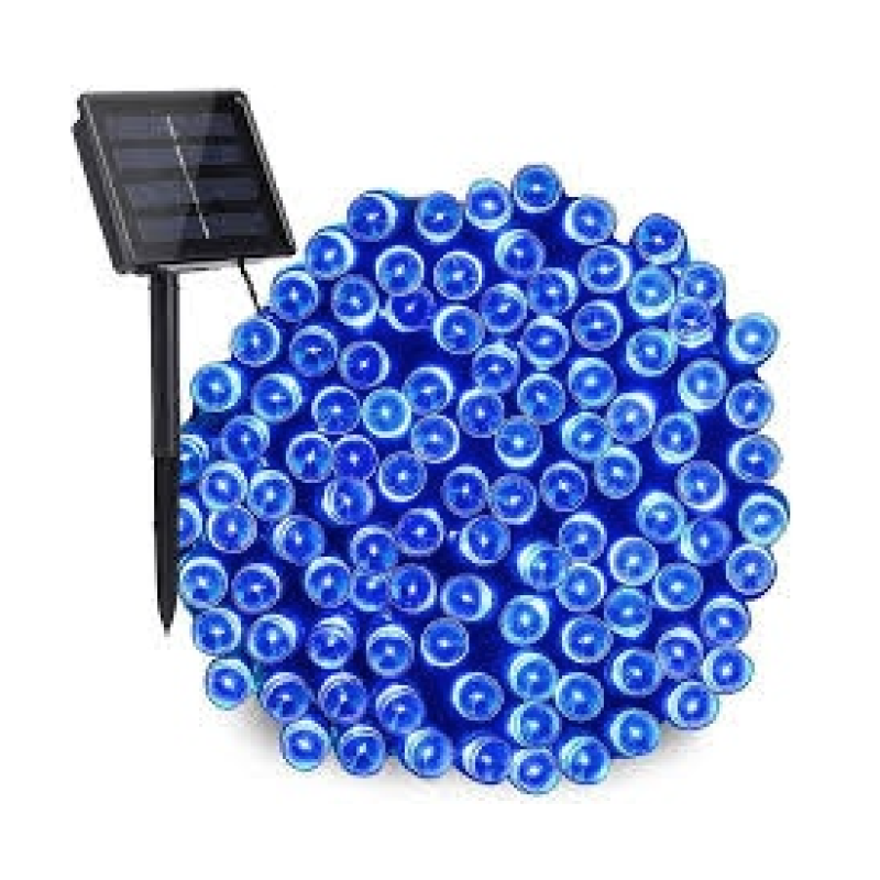 Instalatie solara decorativa 450 LED lungime 45 metri 1500 12 ALBASTRA