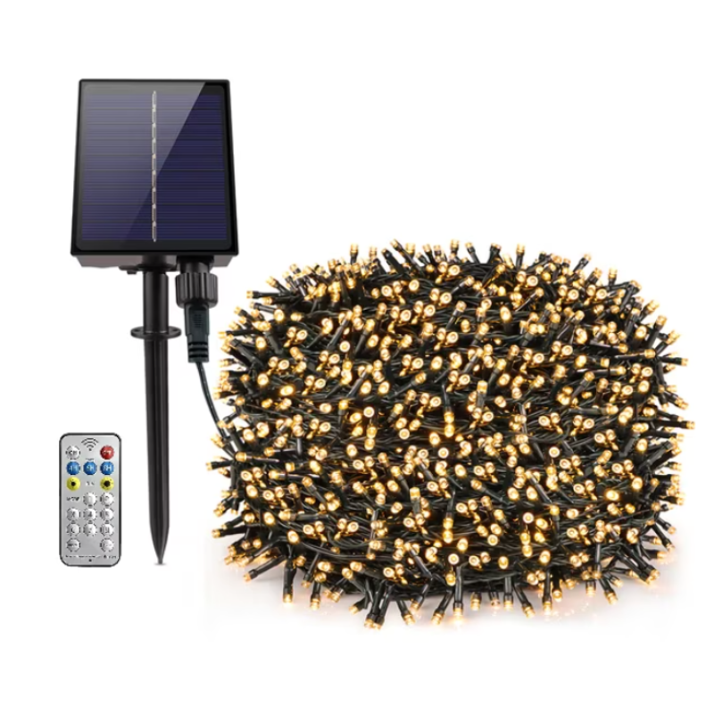 Instalatie solara decorativa 600 LED lungime 60 metri 1500 15 ALB CALD