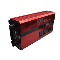 Invertor cu Display Dublu 3000W 12-220V Port-uri USB Priza ROSU