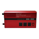 Invertor cu Display Dublu 5000W 12-220V Port-uri USB Priza ROSU