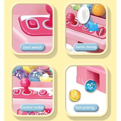 Joc tip Automat de Jucarii cu Gheara pentru Copii Mini Claw Machine cu Lumini si Sunete