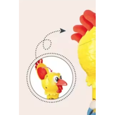 Jucarie interactiva cu plastilina Puiul amuzant cu pene colorate