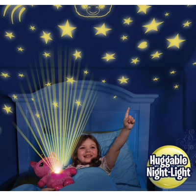 Jucarie Star Belly cu proiectie de stele tip lampa de veghe pentru copii VERDE
