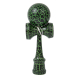 UB Kendama profesionala din lemn 18 cm model clasic cu design crapat culoare Verde/Negru